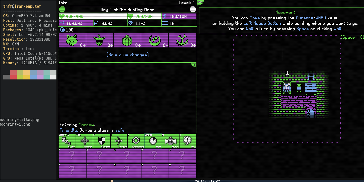 captura de pantalla del juego moonring